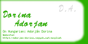 dorina adorjan business card